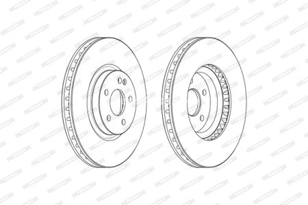 Disc frână FERODO, față, se potrivește: MERCEDES MARCO POLO CAMPER (W447), V (W447), VITO MIXTO (DOUBLE CABIN), VITO TOURER (W447), VITO (W447) 1.6D-2.2D 03.14- 1