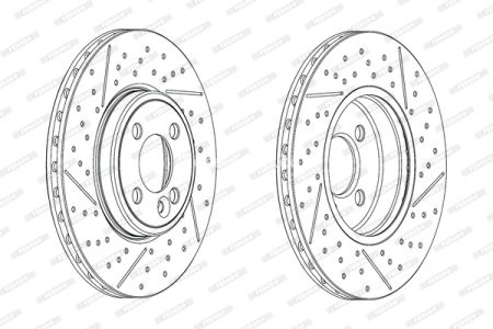 Set discuri frână FERODO (2 buc.) față, se potrivește: MINI (R50, R53), (R52), (R56), (R57), (R58), (R59), CLUBVAN (R55) 1.4LPG-2.0D 06.01-06.15 3