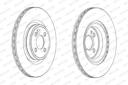 Set discuri frână FERODO (2 buc.) față, se potrivește: MINI (R56), (R57), (R58), (R59), CLUBMAN (R55) 1.6 11.06-05.15 3