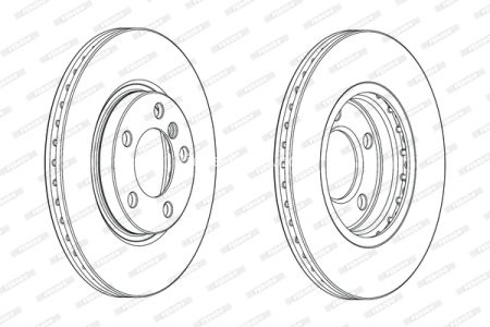Set discuri frână FERODO (2 buc.) față, se potrivește: MINI COUNTRYMAN (R60), PACEMAN (R61) 1.6 08.10-10.16 3
