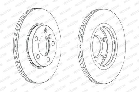Set discuri frână FERODO (2 buc.) față, se potrivește: MINI COUNTRYMAN (R60), PACEMAN (R61) 1.6/1.6D/2.0D 08.10-10.16 3