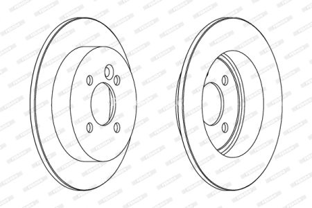 Set discuri frână FERODO (2 buc.) spate, se potrivește: MINI (R50, R53), (R52), (R56), (R57), (R58), (R59), CLUBMAN (R55), CLUBVAN (R55) 1.4-2.0D 06.01-06.15 3