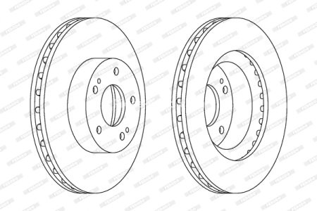Set discuri frână FERODO (2 buc.) față, se potrivește: MITSUBISHI GRANDIS 2.0D/2.4 04.04-12.11