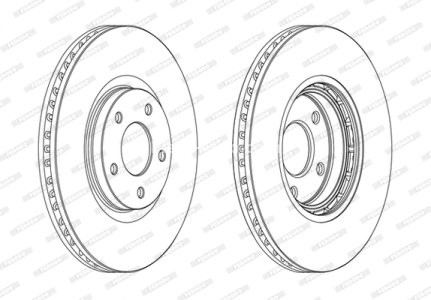 Set discuri frână FERODO (2 buc.) față, se potrivește: NISSAN JUKE, NT400 CABSTAR, QASHQAI I; RENAULT KOLEOS I 1.6-3.0D 02.07- 1