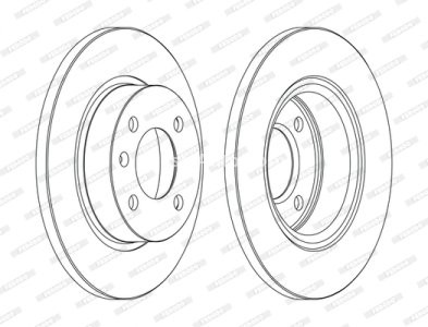 Set discuri frână FERODO (2 buc.) spate, se potrivește: OPEL COMBO TOUR, COMBO/MINIVAN, CORSA C, CORSA C/HATCHBACK, TIGRA 1.0-1.8 09.00- 3