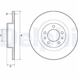 Set discuri frână DELPHI spate, pentru: PEUGEOT 508 I, 508/KOMBI 1.6-2.2D 11.10- 3