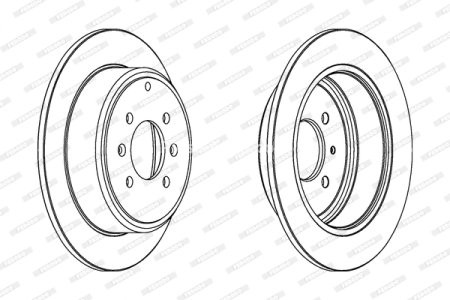 Set discuri frână FERODO (2 buc.) spate, se potrivește: PEUGEOT 406 1.6-3.0 11.95-12.04 3