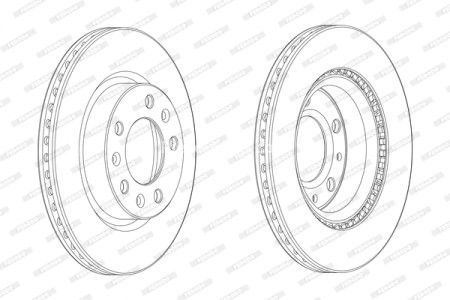 Set discuri frână FERODO (2 buc.) față, se potrivește: PEUGEOT 308 II, 308 II/KOMBI, 308/HATCHBACK 1.2-2.0D 09.13-06.21 3