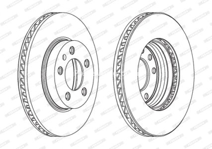 Disc frână FERODO, față, Stanga se potrivește: PORSCHE CAYENNE; VW TOUAREG 2.5D-5.0D 09.02-03.18