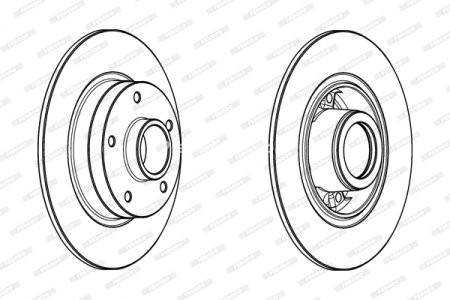 Disc frână FERODO, spate, (cu inel ABS) se potrivește: RENAULT CLIO IV, FLUENCE, GRAND SCENIC III, LATITUDE, MEGANE, MEGANE III, SCENIC III 1.2-2.0D 11.08- 3