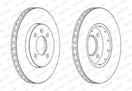 Set discuri frână FERODO (2 buc.) față, se potrivește: SEAT MII; SKODA CITIGO, E-CITIGO; VW LOAD UP, UP! 1.0/1.0CNG/Electric 08.11- 3