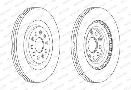 Set discuri frână FERODO (2 buc.) față, se potrivește: SEAT LEON 1.8/2.8 02.01-06.06 3
