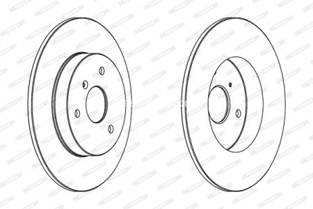 Set discuri frână FERODO (2 buc.) față, se potrivește: SMART CABRIO, CITY-COUPE, CROSSBLADE, FORTWO, ROADSTER 0.6-Electric 07.98- 3