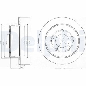 Set discuri frână DELPHI (2 buc.) spate, pentru: SSANGYONG ACTYON I, ACTYON SPORTS I, ACTYON SPORTS II, KYRON, REXTON / REXTON II, REXTON W / REXTON, RODIUS II 2.0D-3.2 04.02-