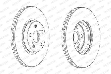 Set discuri frână FERODO (2 buc.) față, se potrivește: SUBARU TREZIA; TOYOTA ALLION II, MATRIX, PREMIO, URBAN CRUISER, VERSO S 1.3-2.0 07.07- 3