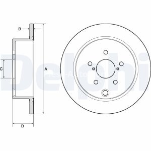 Set discuri frână DELPHI spate, pentru: SUBARU FORESTER, IMPREZA, XV 1.6-2.5 12.11- 3