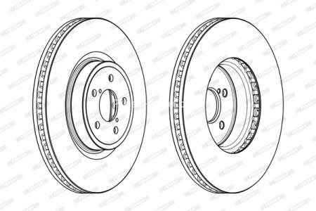 Disc frână FERODO, față, se potrivește: SUBARU FORESTER, LEGACY IV, LEGACY V, OUTBACK 2.0-3.6 09.03- 3