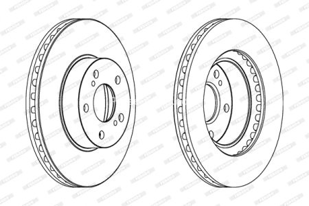 Set discuri frână FERODO (2 buc.) față, se potrivește: SUBARU IMPREZA, LEGACY I, LEGACY II, LEGACY III 1.5-2.2 01.89-03.12