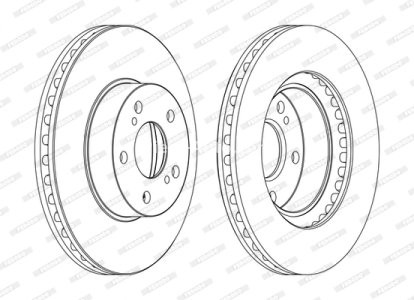 Set discuri frână FERODO (2 buc.) față, se potrivește: SUBARU IMPREZA, LEGACY I, LEGACY II, LEGACY III 1.5-2.2 01.89-03.12 3