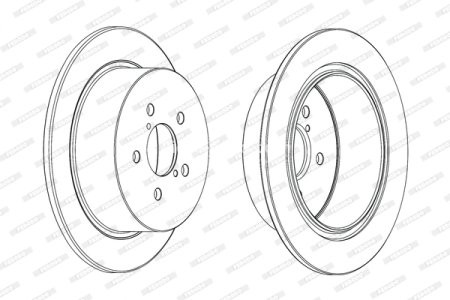Set discuri frână FERODO (2 buc.) spate, se potrivește: SUBARU LEGACY IV, OUTBACK 2.0-3.0 09.03-12.09 3
