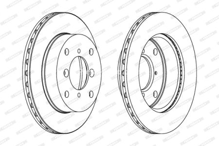 Set discuri frână FERODO (2 buc.) față, se potrivește: SUBARU JUSTY II, JUSTY III; SUZUKI ALTO IV, ALTO V, SWIFT, SWIFT II 1.0-1.6 03.89-