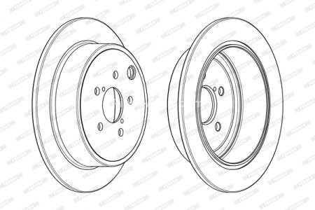 Set discuri frână FERODO (2 buc.) spate, se potrivește: SUBARU BRZ, FORESTER, IMPREZA, LEGACY V, OUTBACK; TOYOTA GT 86 1.5-3.6 07.07- 3