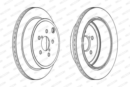 Set discuri frână FERODO (2 buc.) spate, se potrivește: SUBARU BRZ, LEGACY V, OUTBACK; TOYOTA GT 86 2.0-3.6 09.09-