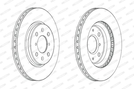 Set discuri frână FERODO (2 buc.) față, se potrivește: SUZUKI SWIFT IV 1.2/1.3D/1.6 10.10- 3