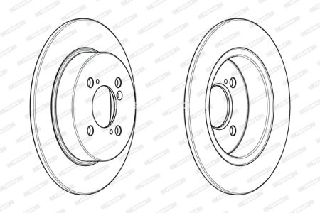 Set discuri frână FERODO (2 buc.) spate, se potrivește: SUZUKI SWIFT IV 1.2/1.3D 10.10-