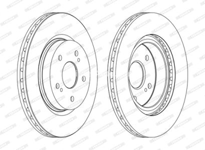 Set discuri frână FERODO (2 buc.) față, se potrivește: SUZUKI GRAND VITARA II, XL7 1.6-3.6 04.05-