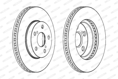 Set discuri frână FERODO (2 buc.) față, se potrivește: TOYOTA ALLION I, CALDINA, CARINA E VI, CARINA VII, CELICA, OPA, PREMIO, PRIUS, PRIUS PLUS 1.5-2.2D 02.92- 2