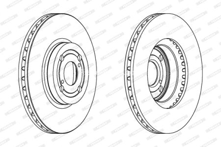 Set discuri frână FERODO (2 buc.) față, se potrivește: TOYOTA COROLLA, COROLLA VERSO 1.4-2.0D 10.01-03.08 3