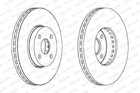Set discuri frână FERODO (2 buc.) față, se potrivește: TOYOTA COROLLA, COROLLA VERSO 1.8/2.0D 09.00-02.07 3
