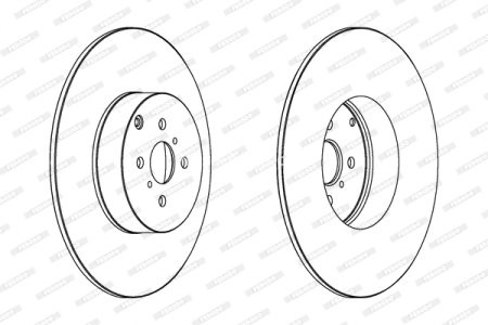 Set discuri frână FERODO (2 buc.) spate, se potrivește: TOYOTA COROLLA, COROLLA VERSO, IST, MATRIX, VIOS / SOLUNA VIOS, YARIS, YARIS VERSO 1.0-2.0D 04.99-07.14 3