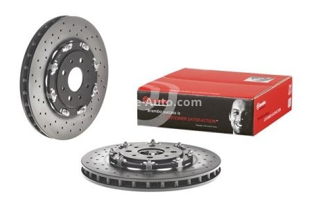 Disc frână BREMBO, din două piese, față, pentru: ABARTH 500 / 595 / 695, 500C / 595C / 695C 1.4 08.08-