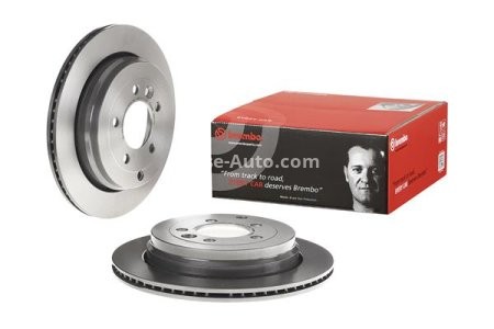 Disc frână BREMBO, spate,  pentru: LAND ROVER DISCOVERY III, DISCOVERY IV, RANGE ROVER SPORT I 2.7D-5.0 07.04-12.18