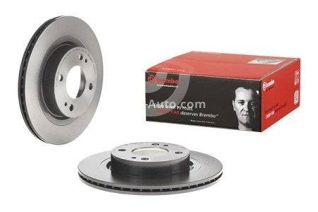 Disc frână BREMBO, față, pentru: MITSUBISHI MIRAGE / SPACE STAR VI, MIRAGE VI 1.0/1.2/1.2LPG 05.12-