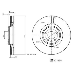 Disc frână FEBI, față, pentru: AUDI A4 B9, A5, A6 ALLROAD C8, A6 C8, Q5; VW TOUAREG 2.0-3.0DH 05.16-