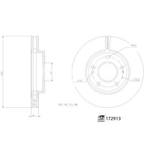 Disc frână FEBI, față, pentru: MITSUBISHI L200 / TRITON 2.5D 04.10-12.15