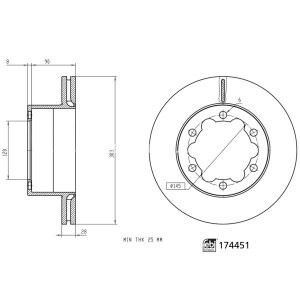 Disc frână FEBI, spate, pentru: VW CRAFTER, GRAND CALIFORNIA CAMPER 2.0D 09.16-