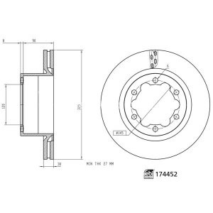 Disc frână FEBI, spate, pentru: VW CRAFTER, GRAND CALIFORNIA CAMPER 2.0D 09.16-