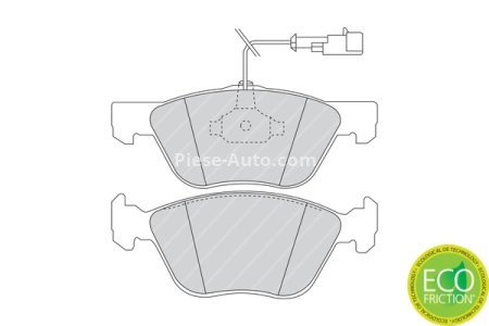 Set placuțe frână FERODO, față, pentru: ALFA ROMEO 145, 146, 147, 155, 156, GT, GTV, SPIDER; FIAT BRAVO I, COUPE, MAREA, MULTIPLA, STRADA; LANCIA DEDRA, DELTA II, LYBRA 1.3D-3.2 04.90- 3
