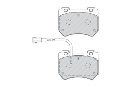 Set placuțe frână FERODO, față, pentru: ALFA ROMEO 159, BRERA, SPIDER 1.8-2.2 06.05-11.11 2