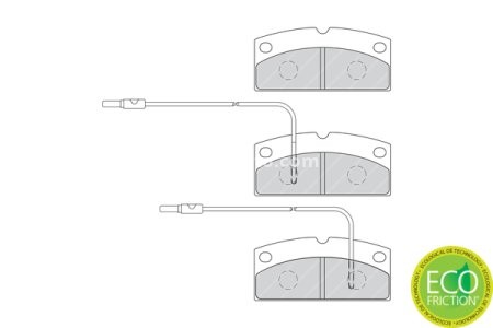 Set placuțe frână FERODO, față, pentru: AIXAM 500, A.721, A.741, A.751, CROSSLINE 0.4D/0.5/0.5D 12.97- 3