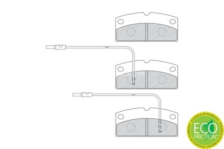 Set placuțe frână FERODO, față, pentru: AIXAM 500, A.721, A.741, A.751, CROSSLINE 0.4D/0.5/0.5D 12.97- 3