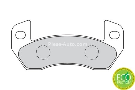 Set placuțe frână FERODO, spate, pentru: AIXAM 500, A.721, A.741, A.751 0.4D/0.5D 12.97- 3