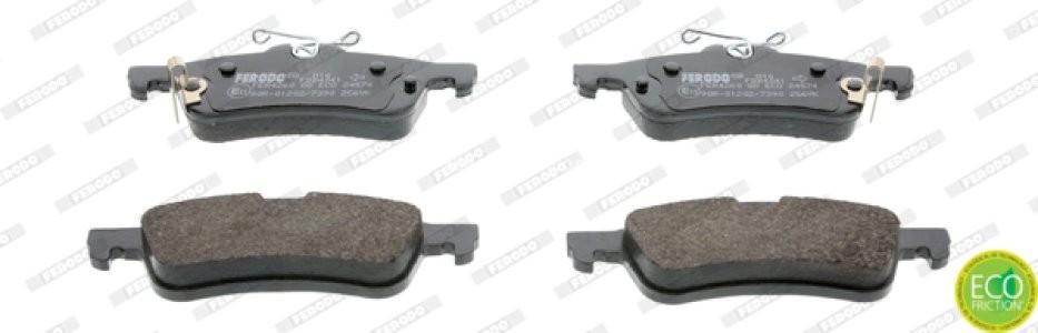 Set placuțe frână FERODO, spate, pentru: DAIHATSU CHARADE VIII; TOYOTA YARIS, YARIS / VIOS, YARIS/HATCHBACK 1.0-1.8 08.05-