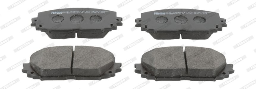 Set placuțe frână FERODO, față, pentru: GREAT WALL VOLEEX C20R; TOYOTA RACTIS, VERSO S, YARIS, YARIS / VIOS, YARIS/HATCHBACK 1.0-1.8 08.05-