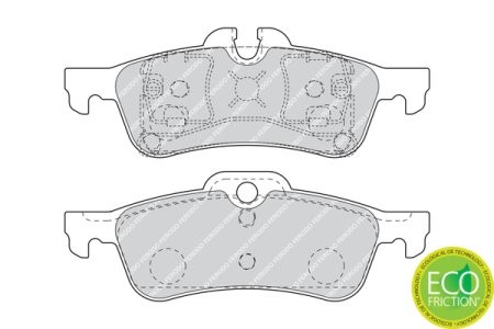 Set placuțe frână FERODO, spate, pentru: LINCOLN CONTINENTAL; MINI (R50, R53), (R52) 1.4D/1.6/3.8 09.87-07.08 3