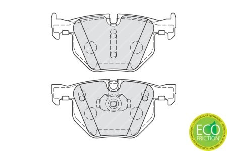 Set placuțe frână FERODO, spate, pentru: BMW X5 (E70), X5 (F15, F85), X6 (E71, E72), X6 (F16, F86) 2.0-3.0D 10.06-07.19 2